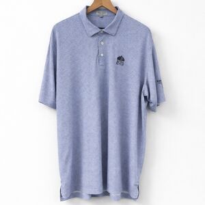 Peter Millar Summer Comfort Polo XL Blue Geometric Ross Bridge Golf Performance
